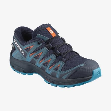 Salomon XA PRO 3D CLIMASALOMON WATERPROOF Junior Hiking Shoes Navy UK IWRZ